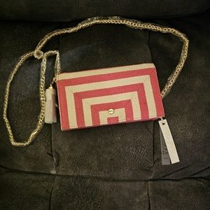Pink and Cream Crossbody/clutch